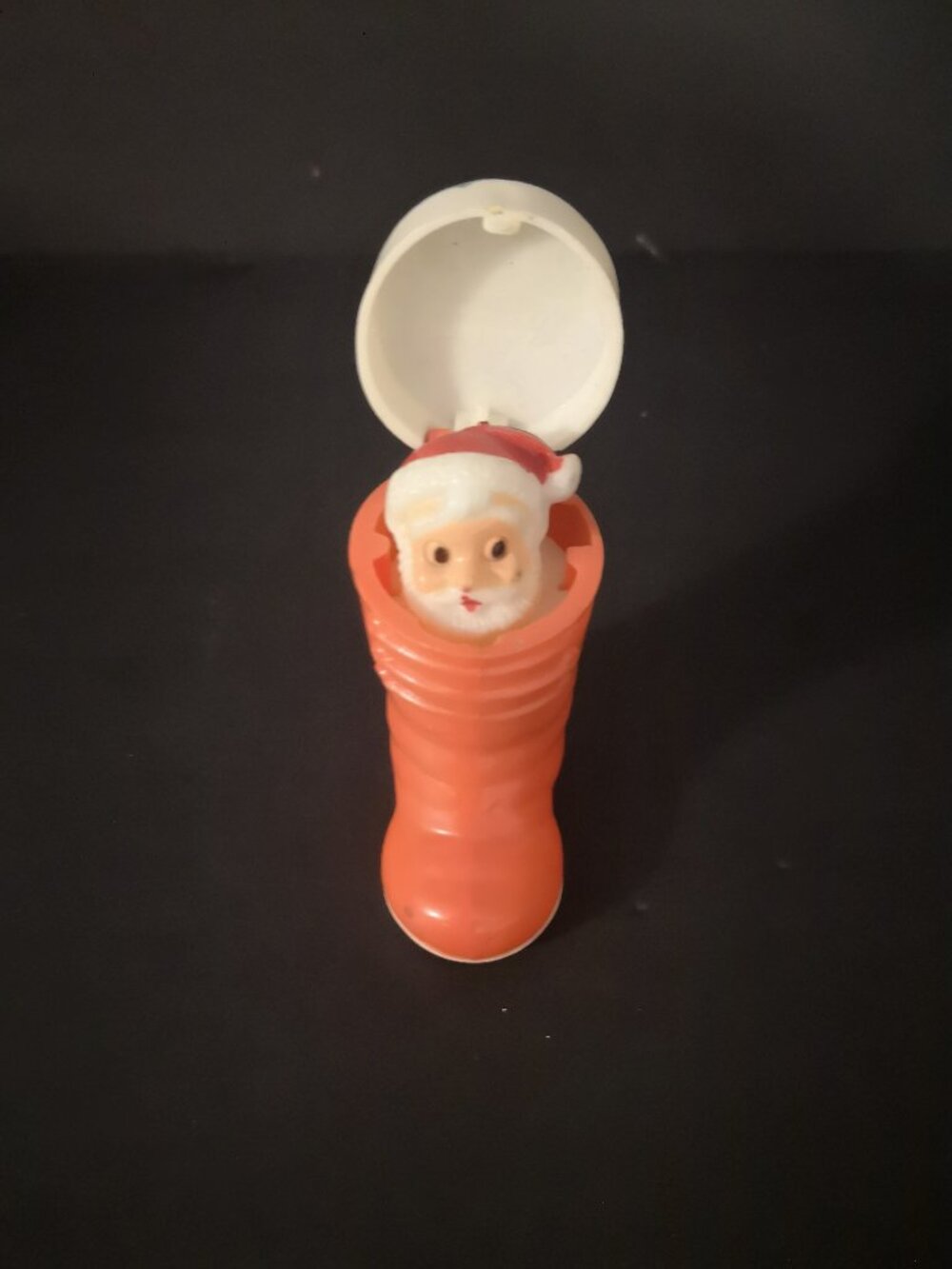 Vintage Fun World Pop-Up Santa Claus in Red & White Boot Christmas Novelty
